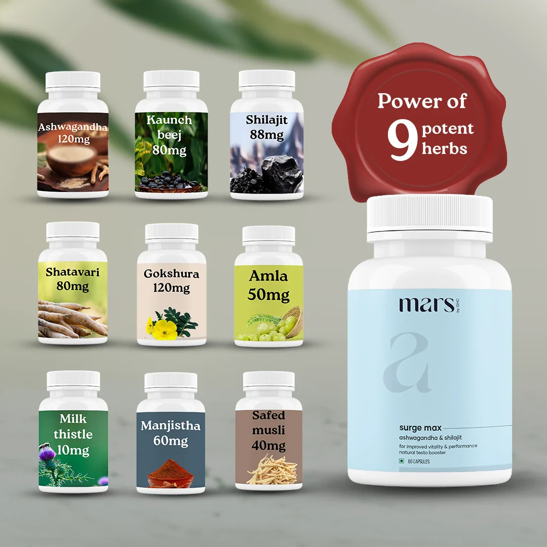 Mars Natural Ashwagandha Caps: Powered with Shilajit & Safed Musli - Image 2