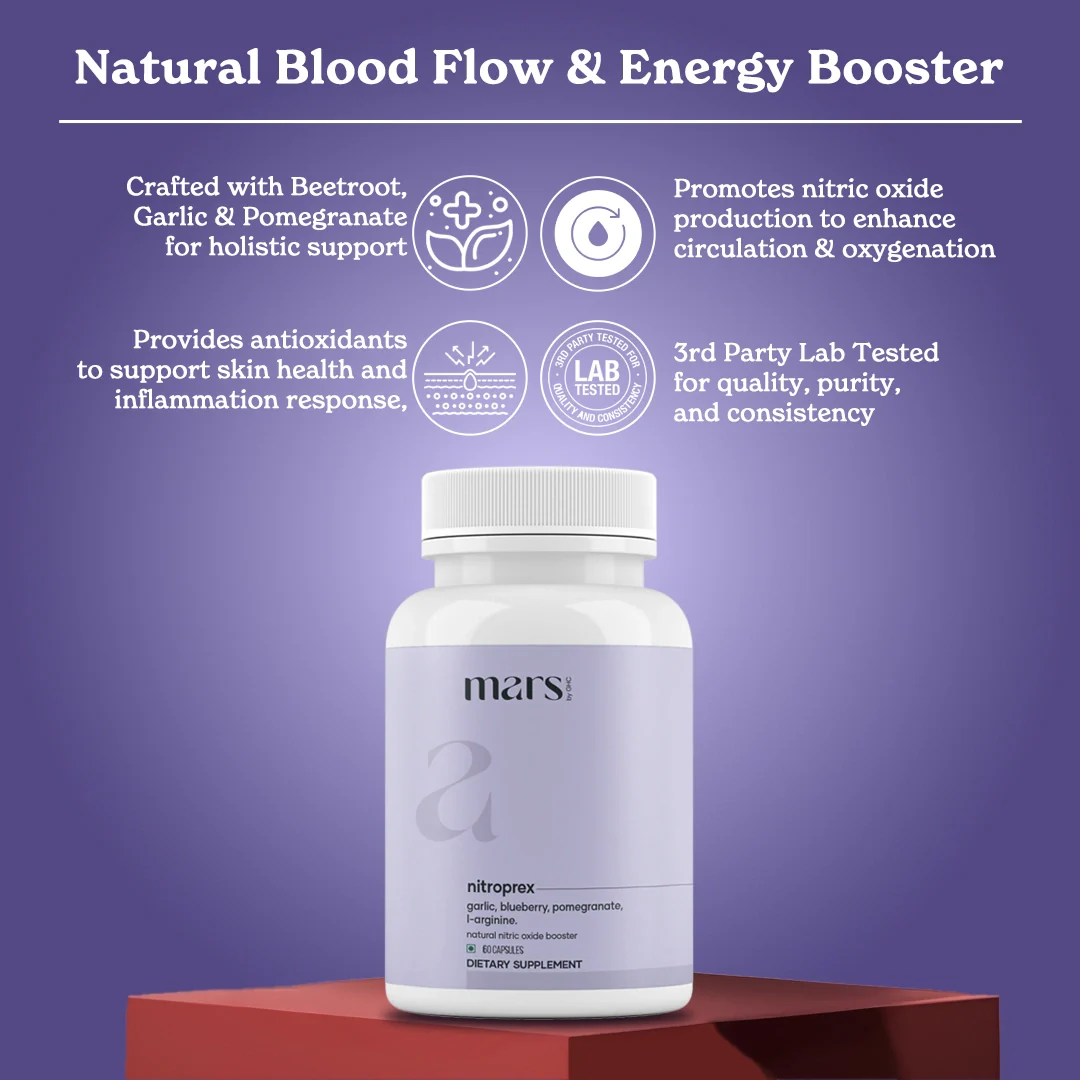 Mars NitroPrex – Natural Nitric Oxide Booster for Supercharge Blood Flow, Stamina & Performance - Image 2