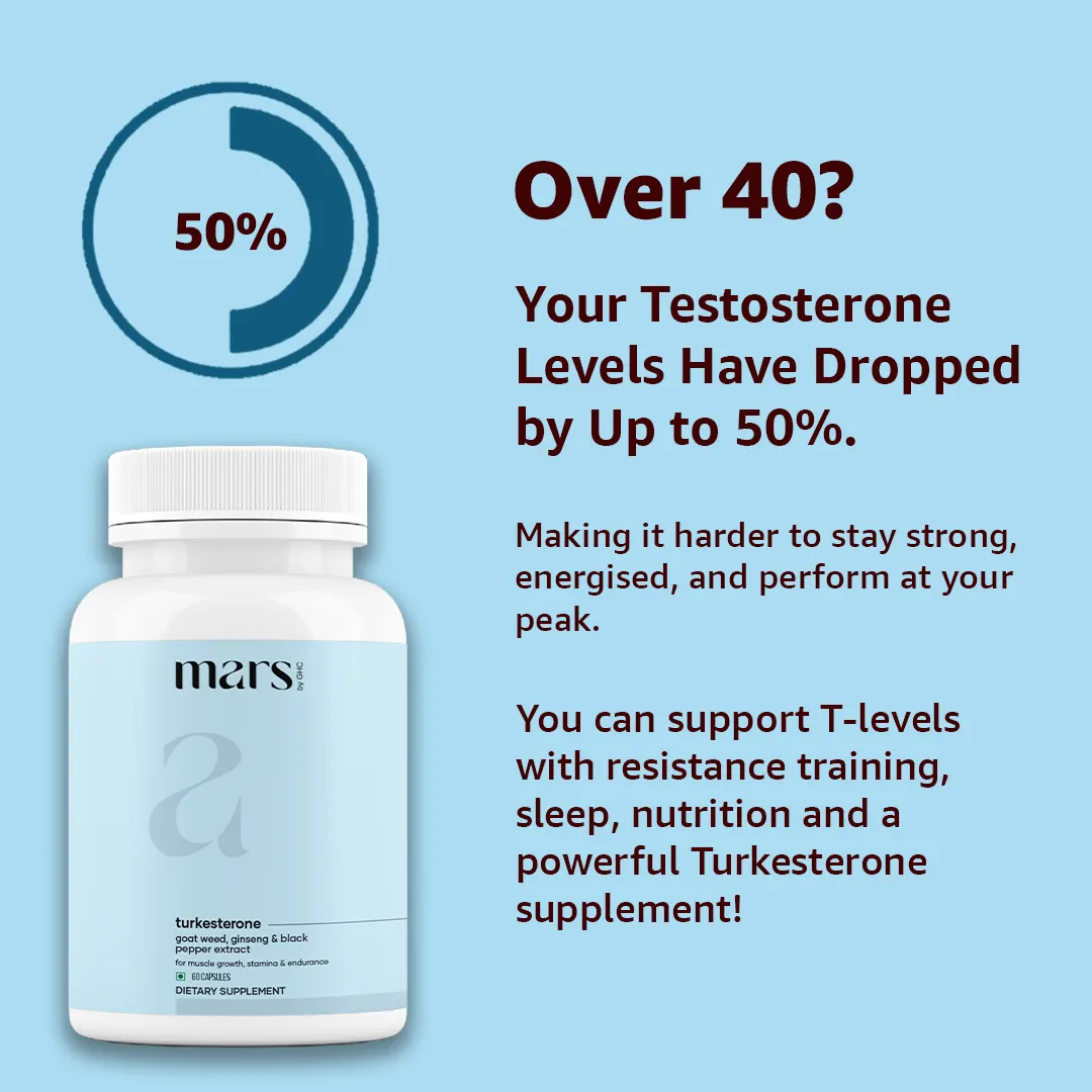 Mars Turkesterone Capsules: Powered with Goat Weed, Ginseng For Better T-Levels & Bedroom Game - Image 5