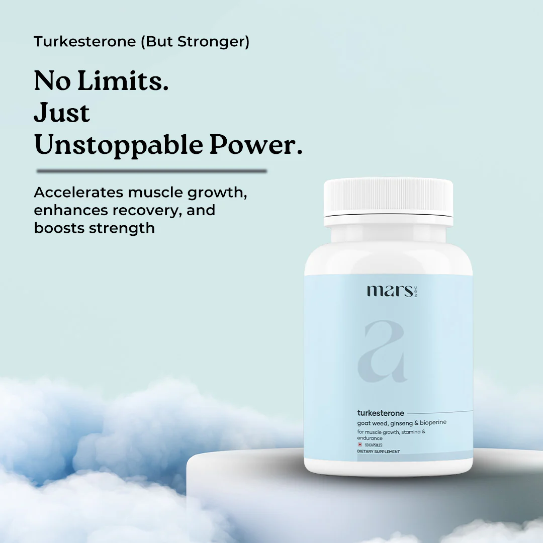 Mars Turkesterone Capsules: Powered with Goat Weed, Ginseng For Better T-Levels & Bedroom Game - Image 2