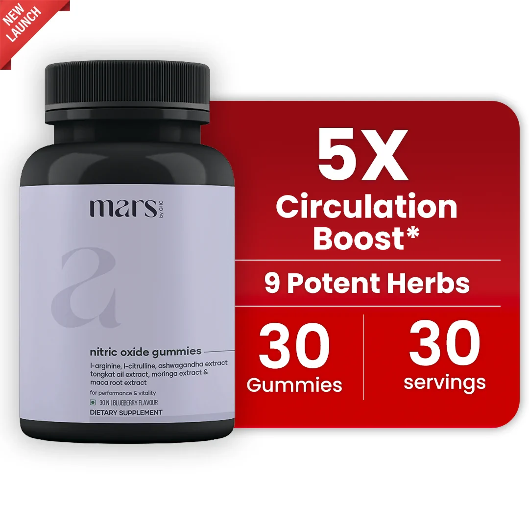 Nitric Oxide Gummies for Circulation, Stamina & Peak Performance with Ashwagandha, Maca Extract, Moringa, L-Arginine & L-Citrulline